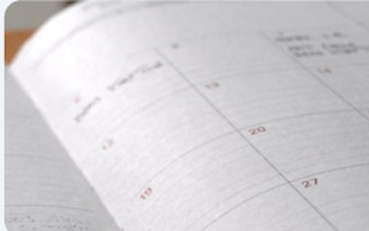 Calendar page for planning Medicare enrollment dates
